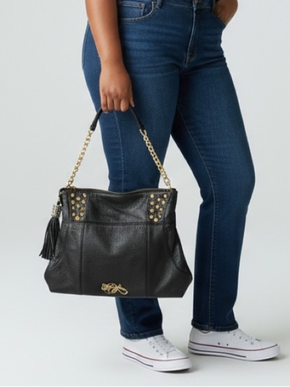 BESTY Johnson Black Leather HOBO Bag